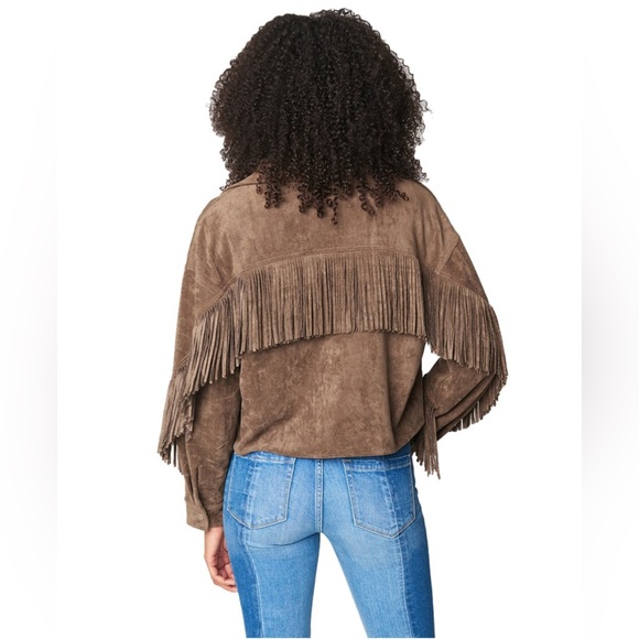 🤎 BLANKNYC Fringe Faux Suede Jacket | Western-Inspired Chic Outerwear - Picture 1 of 8